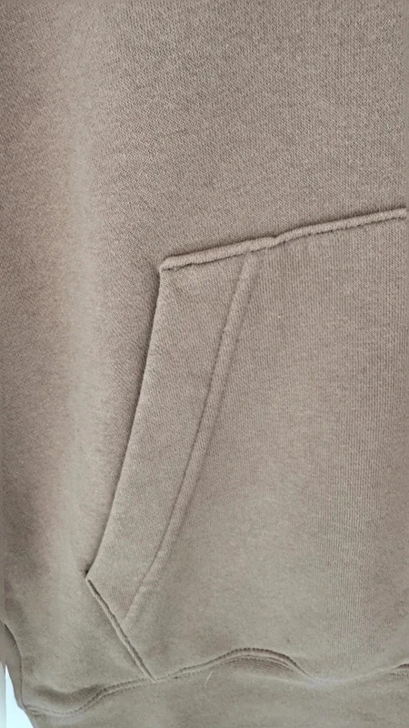 Nike Tan Tape Sleeve Hoodie Size S – Embroidered Logo Kangaroo Pocket Drawstring - Image 2