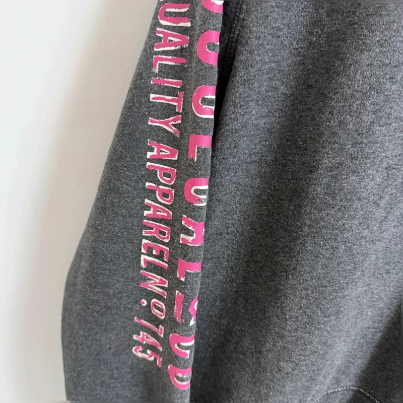 SoulCal & co California Grey Hoodie UK 14 Pink Logo Casual Sweatshirt - Image 3