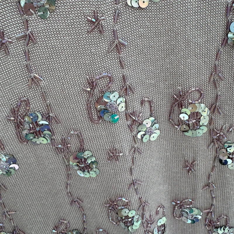 Blue Leaf Collection Beaded Sequin Embellished Top Dusty Mauve Blush UK 14 Evening Occasion - Image 2