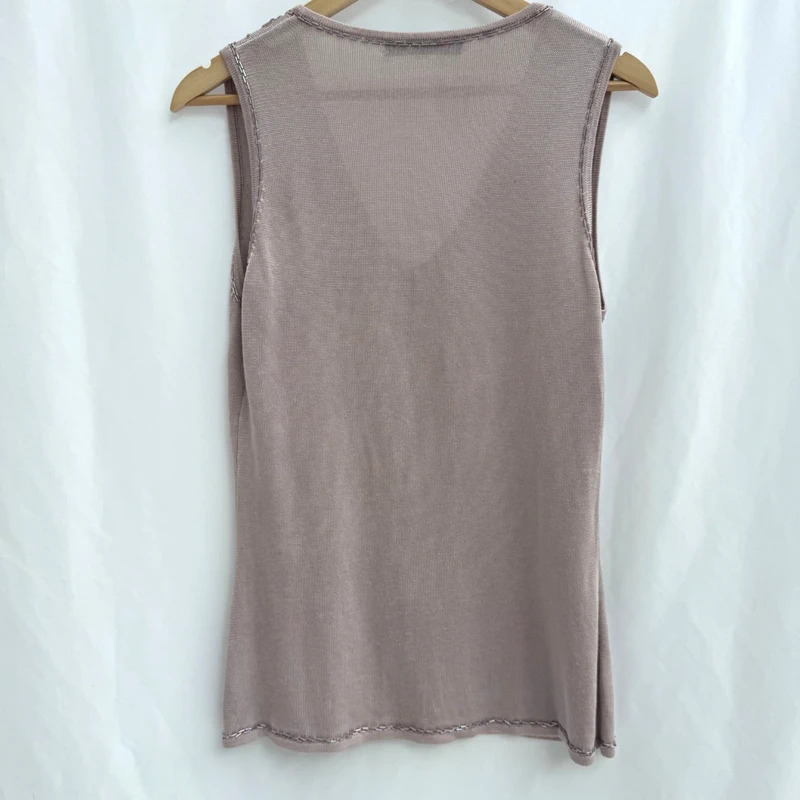 Blue Leaf Collection Beaded Sequin Embellished Top Dusty Mauve Blush UK 14 Evening Occasion - Image 5
