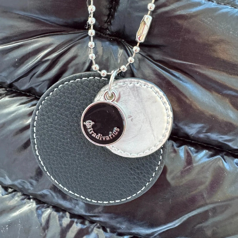 Stradivarius Black Quilted Puffer Tote Bag Large Shiny Padded Shoulder Bag Charm Detail - Image 2