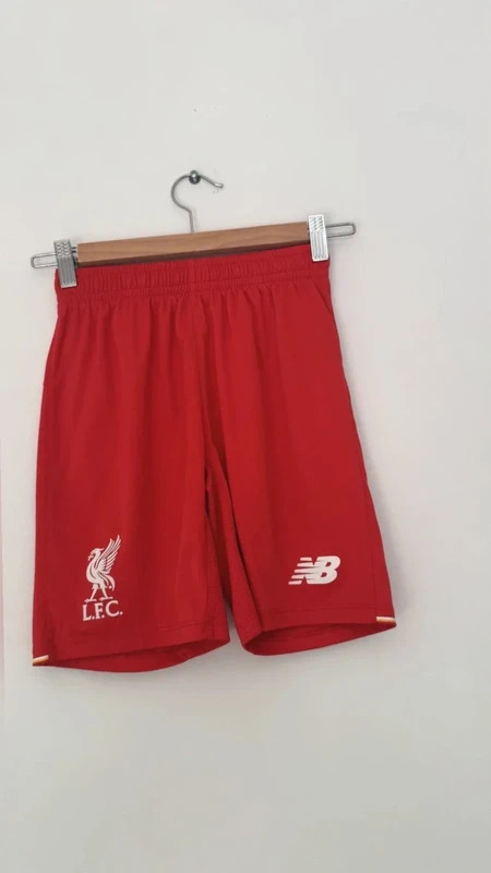 Liverpool FC New Balance Home Shorts Football Red Kids 134 YXS 8-9 Years LFC