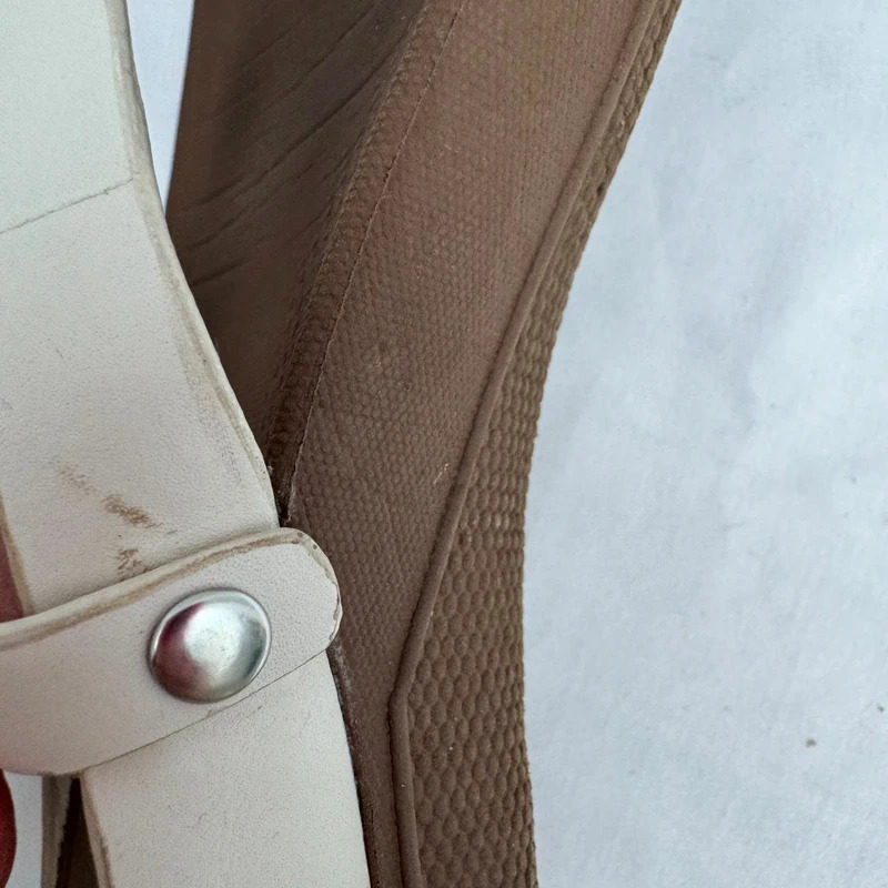 FitFlop Flip Urban White Leather Toe Post Ankle Strap Sandals UK 6 - Image 10