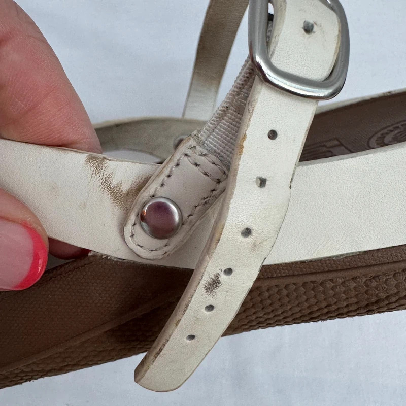 FitFlop Flip Urban White Leather Toe Post Ankle Strap Sandals UK 6 - Image 11