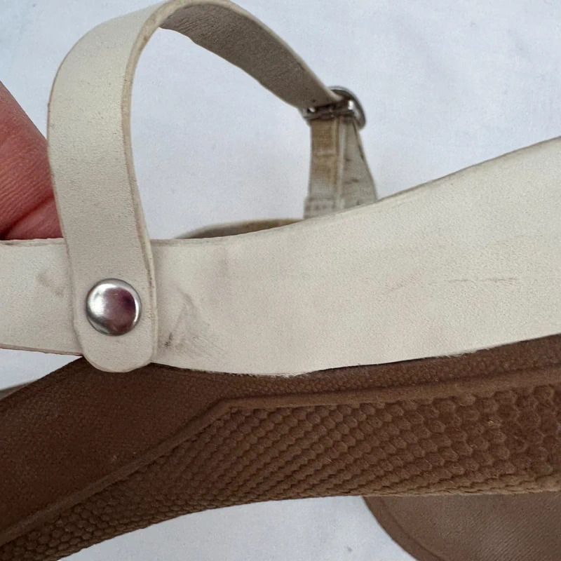 FitFlop Flip Urban White Leather Toe Post Ankle Strap Sandals UK 6 - Image 12
