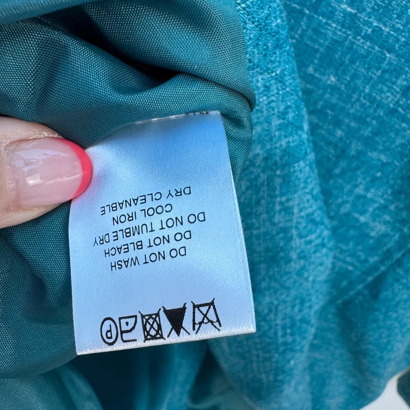 Cotswold Collections Zip Jacket UK 22 Teal Blue Linen Blend Pockets Lined - Image 9