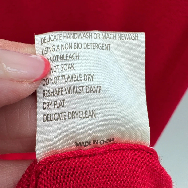 Phase Eight Red Ruched Sleeve Knit Tunic Dress UK 12 Viscose Blend Smart Casual - Image 9