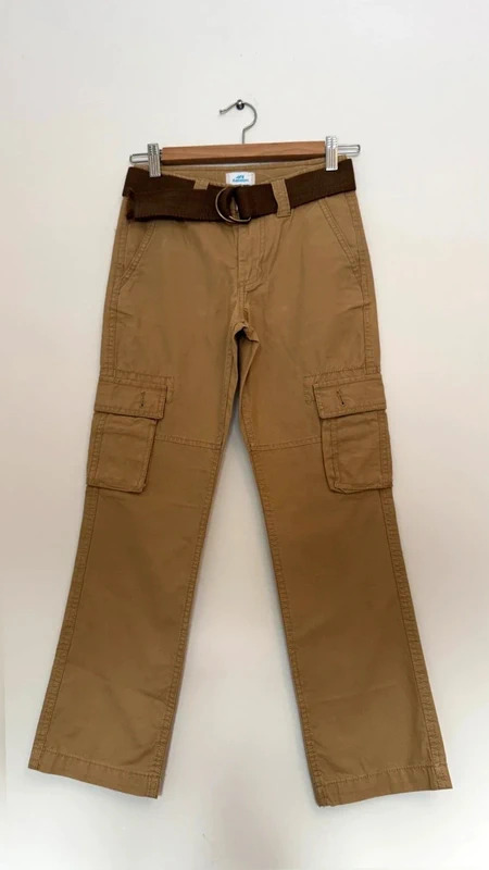 AFS Fashion Camel Cargo Trousers – Age 12 Slim Fit – with Belt
