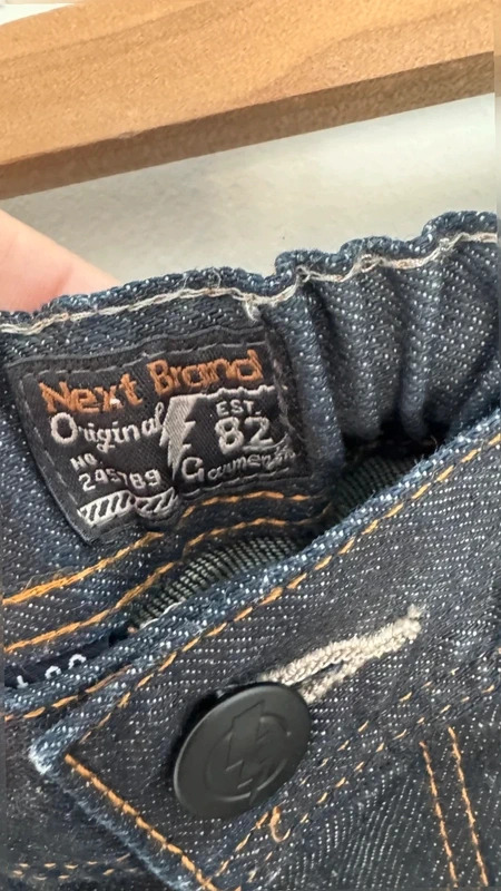 Next Kids Indigo Dark Blue Skinny Jeans 10 Yrs 140cm Adjustable Waist - Image 5