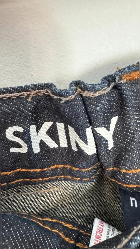 Next Kids Indigo Dark Blue Skinny Jeans 10 Yrs 140cm Adjustable Waist - Image 6