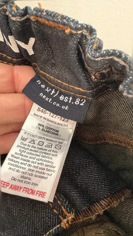 Next Kids Indigo Dark Blue Skinny Jeans 10 Yrs 140cm Adjustable Waist - Image 7