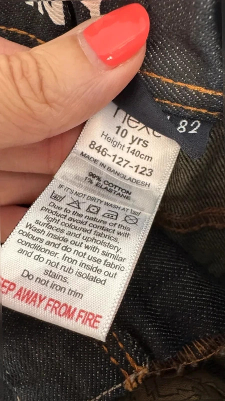 Next Kids Indigo Dark Blue Skinny Jeans 10 Yrs 140cm Adjustable Waist - Image 8