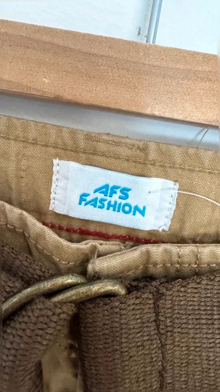 AFS Fashion Camel Cargo Trousers – Age 12 Slim Fit – with Belt - Image 5