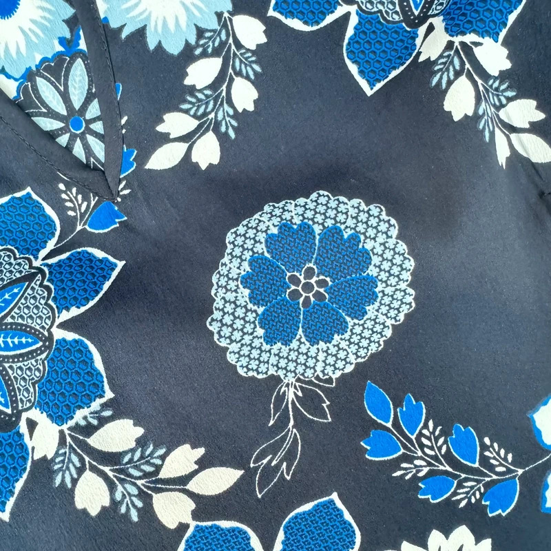 Red Herring Navy Floral Dress UK 10 Blue White Tie-Waist Tunic Short Sleeve Summer - Image 10
