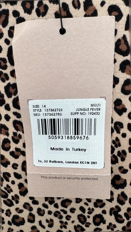 TU Woman Leopard Print Swing Dress UK 14 Jersey Animal Print nWT Soft - Image 6