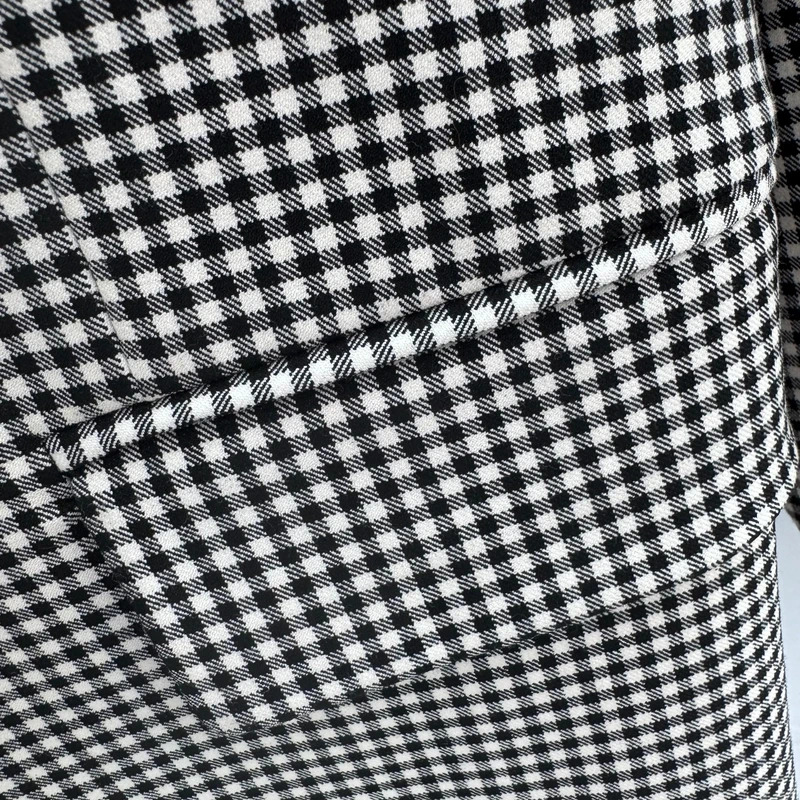 Zara M UK 10-12 Black White Check Longline Oversized Blazer Jacket 31" - Image 2
