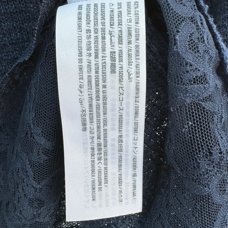 Hollister Dark Navy Knit Top | XS/S | Lace Hem Detail | Long Sleeve Lightweight Jumper - Image 5