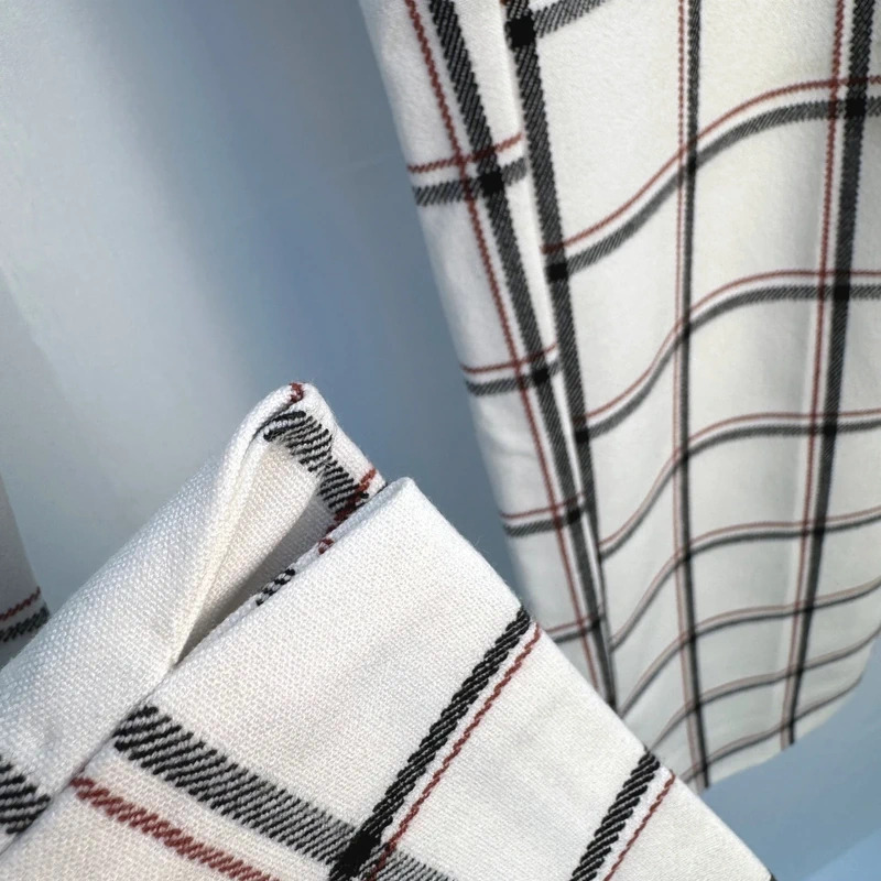 Stradivarius Cream Grid Check Trousers | EUR 38 / UK 10 | Slim Ankle Grazer | Excellent Condition - Image 5