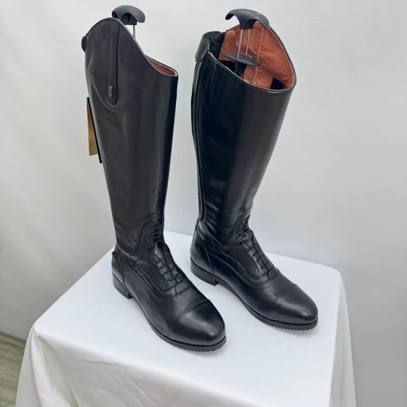 Tredstep Donatello SQ II Black Leather Riding Boots EU 41 UK 7 Short Height 16" Calf