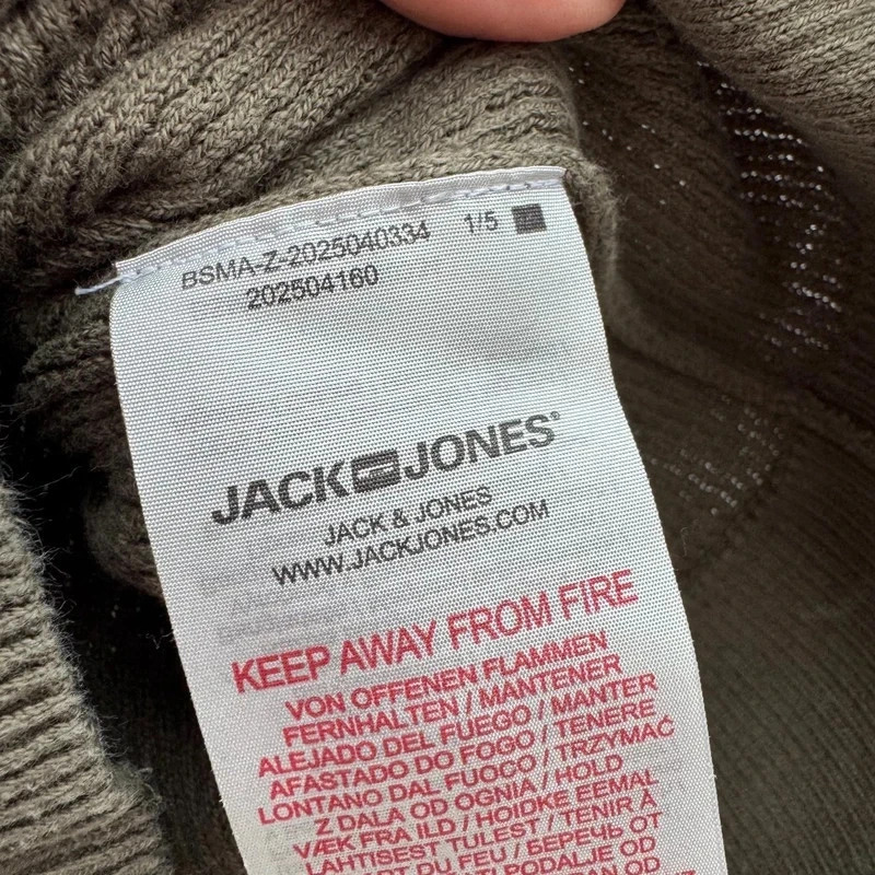 Jack And Jones Knitted Polo Shirt Age 7-8 Years Olive Green Cotton 128cm - Image 4
