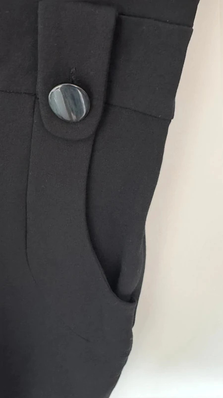 Tibi New York Black Pencil Dress Size S UK 8 Smart Work Occasion Button Detail - Image 2
