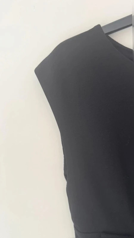 Tibi New York Black Pencil Dress Size S UK 8 Smart Work Occasion Button Detail - Image 4