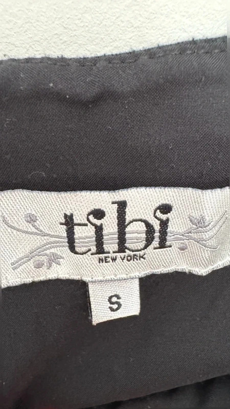 Tibi New York Black Pencil Dress Size S UK 8 Smart Work Occasion Button Detail - Image 5