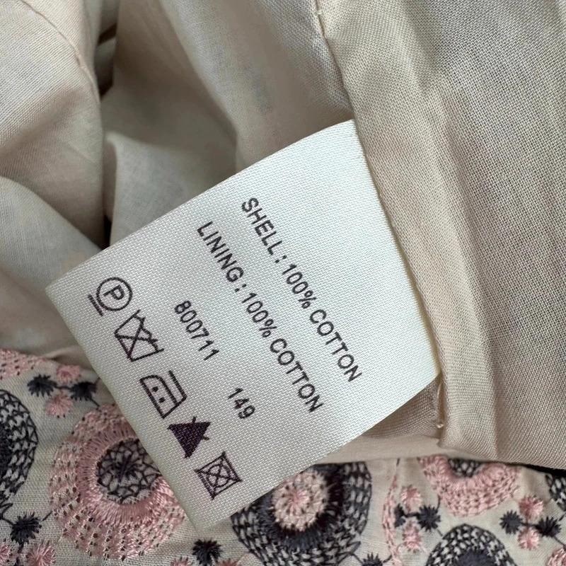 Phase Eight Cora Embroidered Skirt BNWT UK 12 Slate Rose 100% Cotton Lined A-Line - Image 10