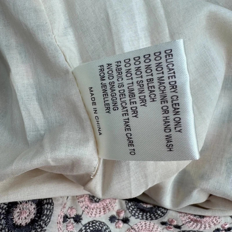 Phase Eight Cora Embroidered Skirt BNWT UK 12 Slate Rose 100% Cotton Lined A-Line - Image 11