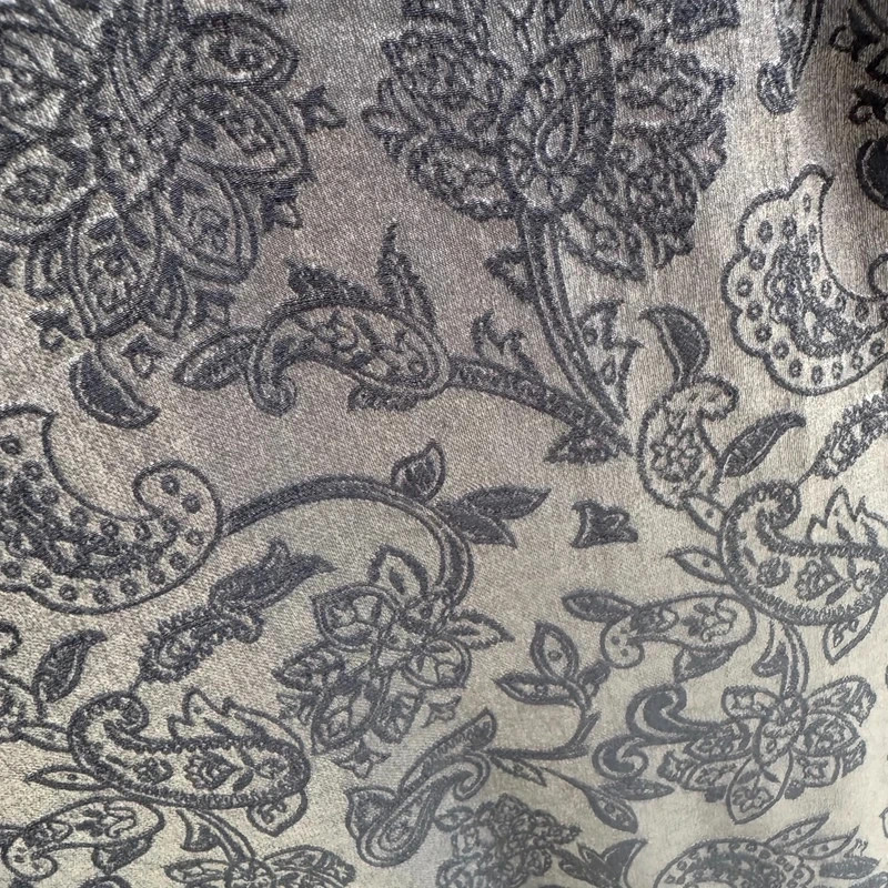 Precis Petite Shift Dress UK 12 Charcoal Grey Paisley Jacquard Sleeveless Midi - Image 4