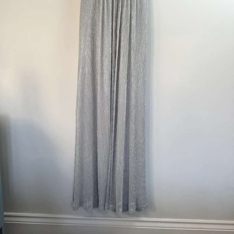 BNWT Phase Eight Artemis Silver Shimmer Maxi Occasion Dress UK 14 Wedding - Image 4