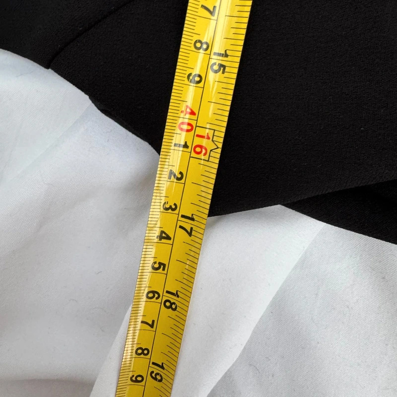 Marks & Spencer Black Pencil Dress UK 12 Contrast Stitch Sleeveless Lined - Image 9