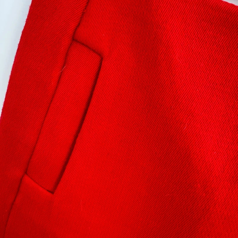 Maje Jacky Red Wool Mini Skirt EU 40 UK 12 Lined Luxury Designer - Image 2