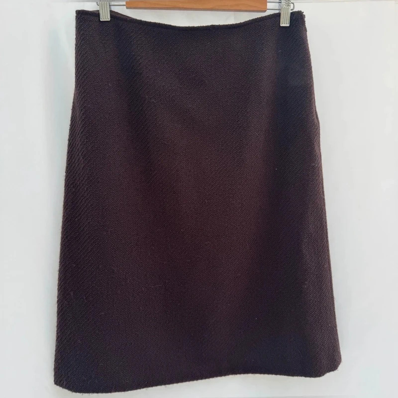 L.K. Bennett Brown 98% Wool Virgin Skirt Suit Jacket UK 14 Skirt UK 12 - Image 11
