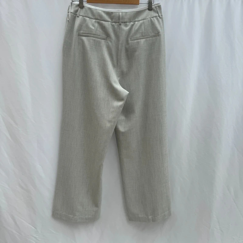 Mint Velvet Grey Pleated Wide Trousers UK 14R Cropped Smart Culottes RRP £136 - Image 5