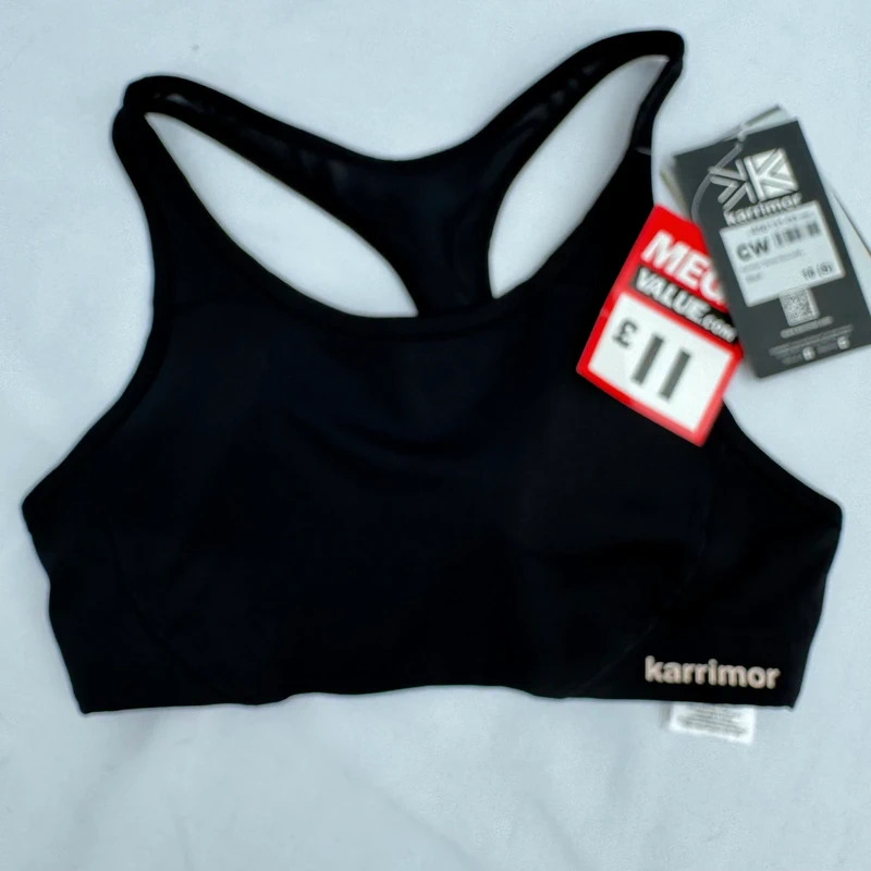Karrimor Tempo Running Sports Bra Black Size UK 10 / Small BNWT