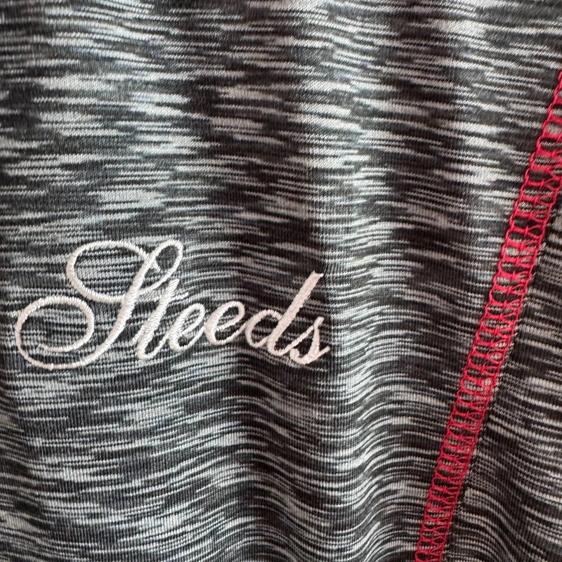 Steeds Size L (UK 14–16) Grey Marl Red Trim Hooded Riding Jacket Full Zip - Image 3