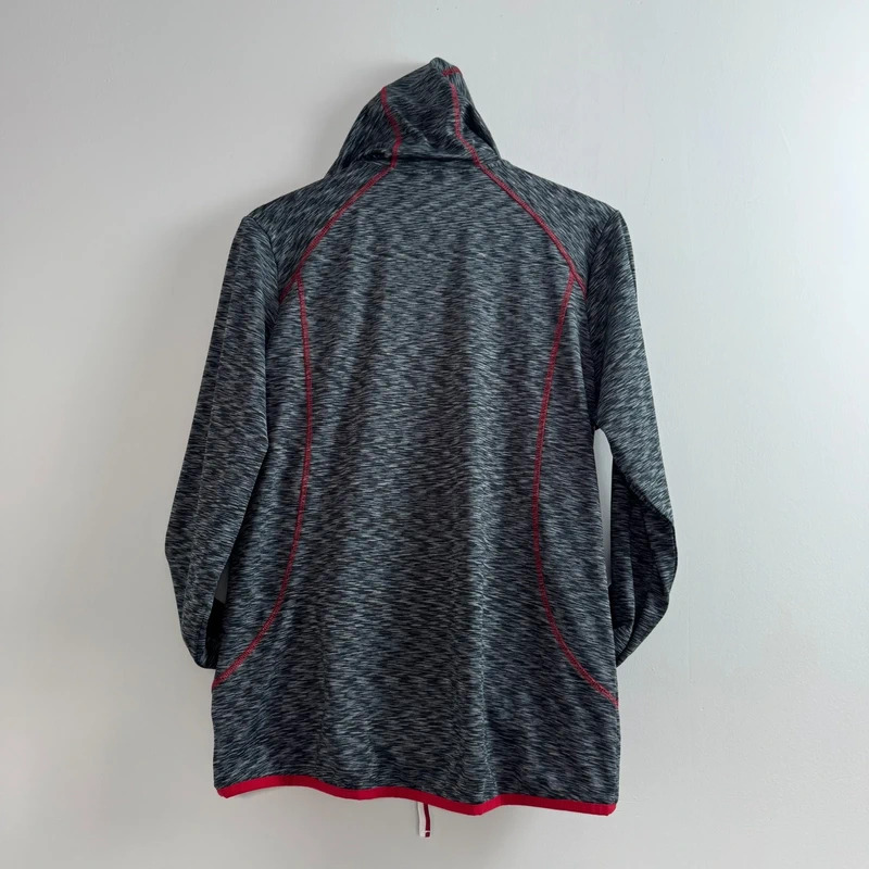 Steeds Size L (UK 14–16) Grey Marl Red Trim Hooded Riding Jacket Full Zip - Image 5