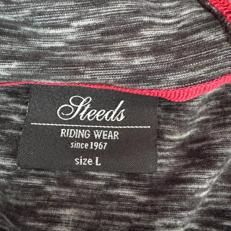 Steeds Size L (UK 14–16) Grey Marl Red Trim Hooded Riding Jacket Full Zip - Image 6