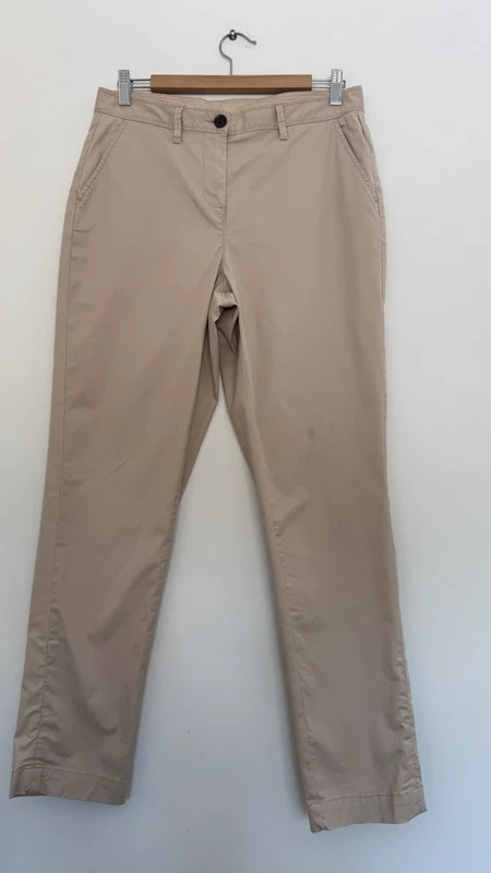 Crew Clothing Company Lightweight Supersoft Beige Chino Trousers UK 10 Straight Leg