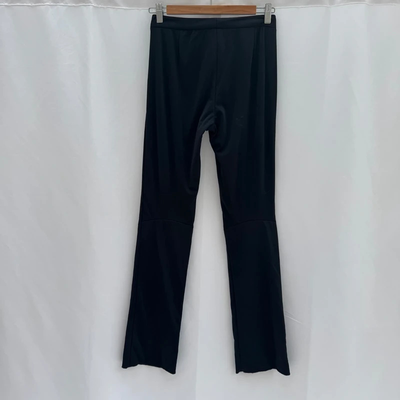 DKNY Black Stretch Flared Trousers US 4 UK 8 Long Leg Y2K Minimalist - Image 7