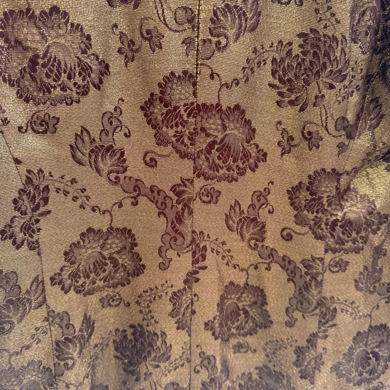 Vintage Hugo Buscati US 4 UK 8 Metallic Floral Brocade Jacket Brown Gold 90s Made in USA - Image 7