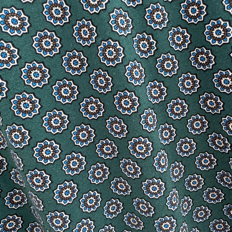 Boden Dark Green Medallion Print Skater Skirt UK 14R Soft Viscose Stretch - Image 2