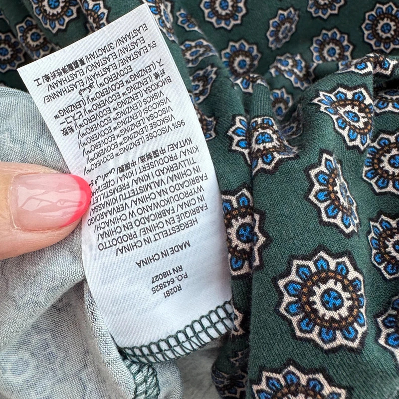 Boden Dark Green Medallion Print Skater Skirt UK 14R Soft Viscose Stretch - Image 3