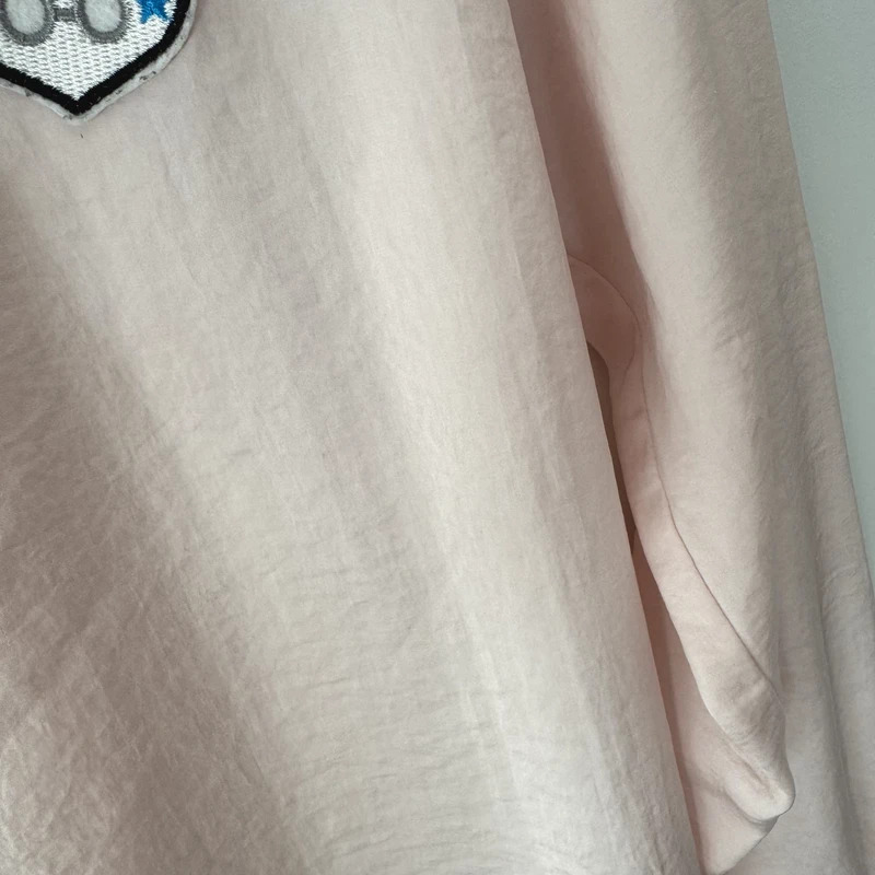 H&M Pale Pink Bomber Jacket Age 13–14 Years UK 10-12 Fun Embroidered Patches - Image 4