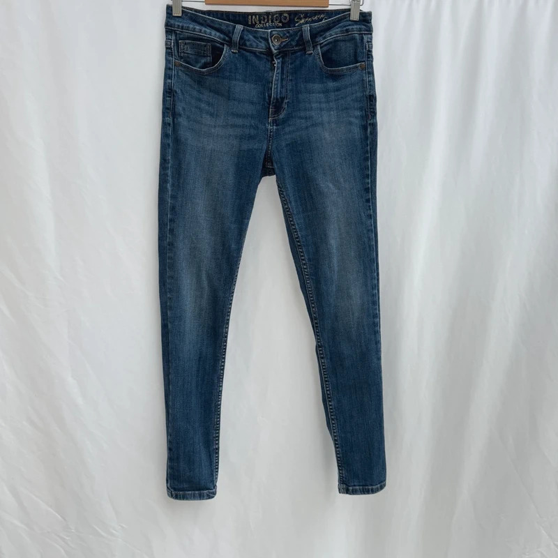 M&S Indigo Collection Mid Blue Skinny Jeans Size 12 Medium W31 L29
