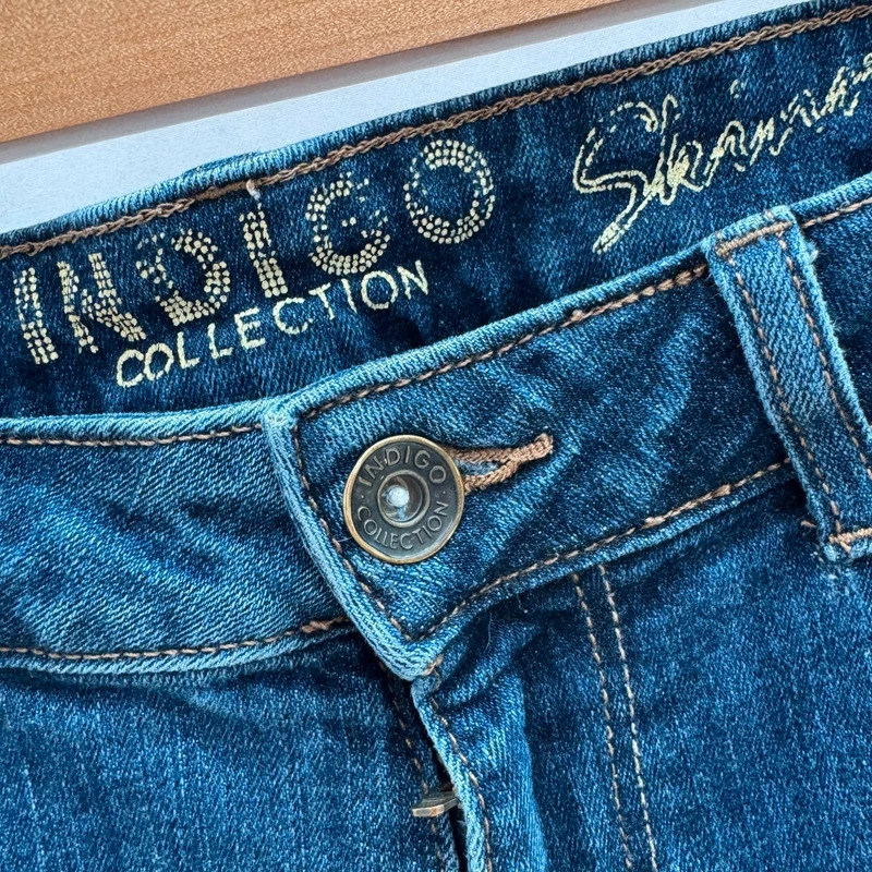 M&S Indigo Collection Mid Blue Skinny Jeans Size 12 Medium W31 L29 - Image 3