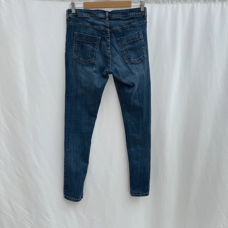 M&S Indigo Collection Mid Blue Skinny Jeans Size 12 Medium W31 L29 - Image 4