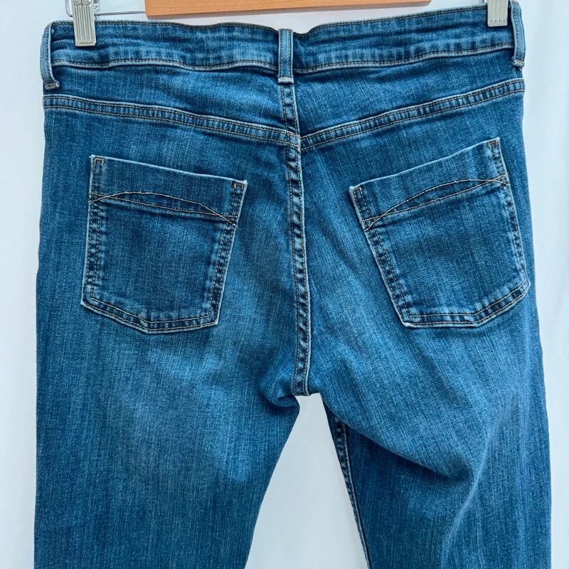 M&S Indigo Collection Mid Blue Skinny Jeans Size 12 Medium W31 L29 - Image 7