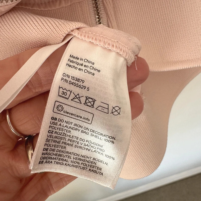 H&M Pale Pink Bomber Jacket Age 13–14 Years UK 10-12 Fun Embroidered Patches - Image 6